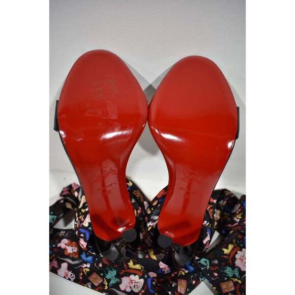 Christian Louboutin Fetish Du Desert 100 Black Lace Up Tie Sandal Heel Pump 39 - Picture 12 of 12